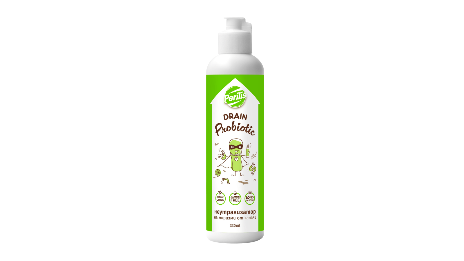 drain_probiotic_330ml_bg.png Drain Probiotic Prebiotic & Postbiotic неутрализатор на миризми от канали - Image 1